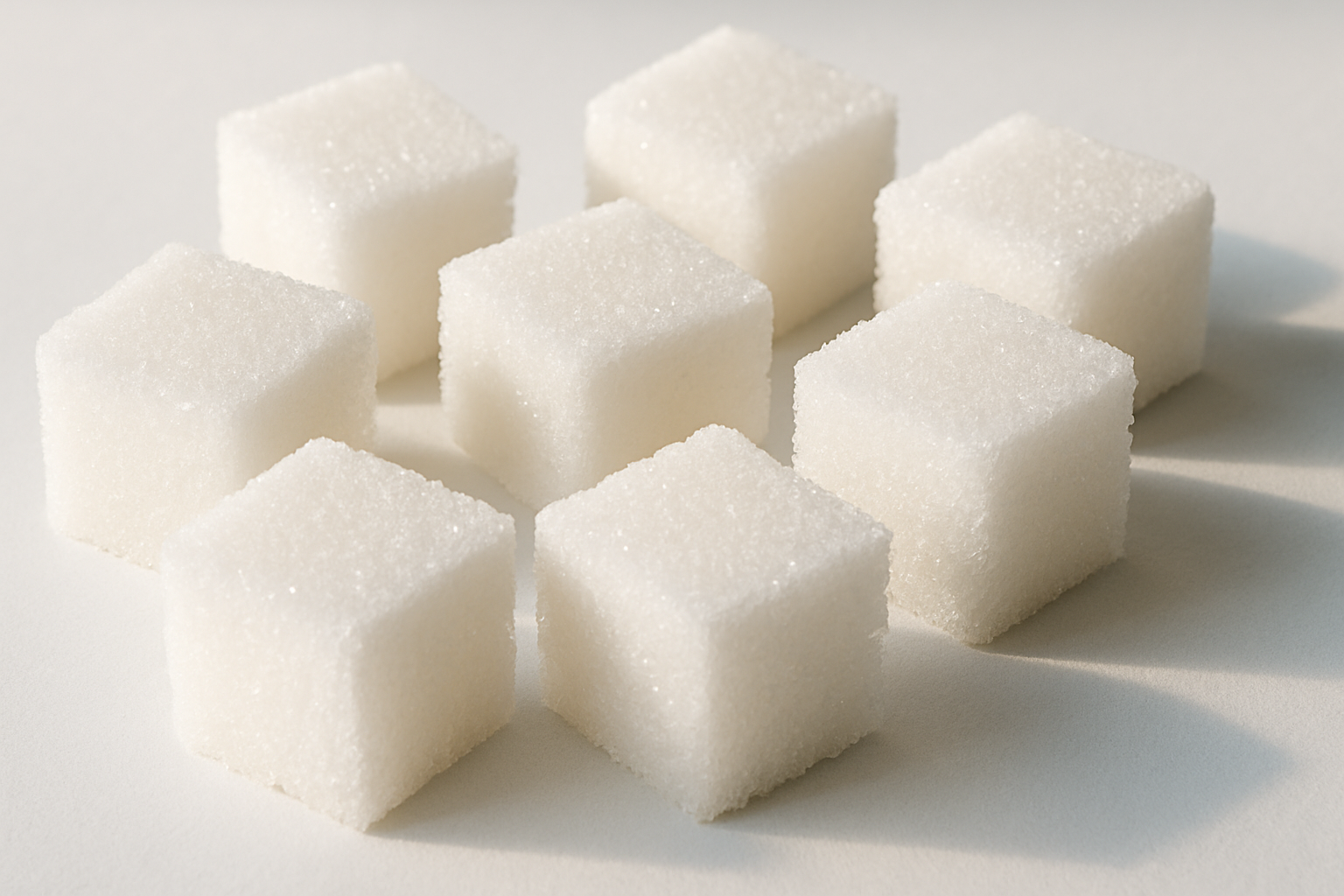 white sugar cubes