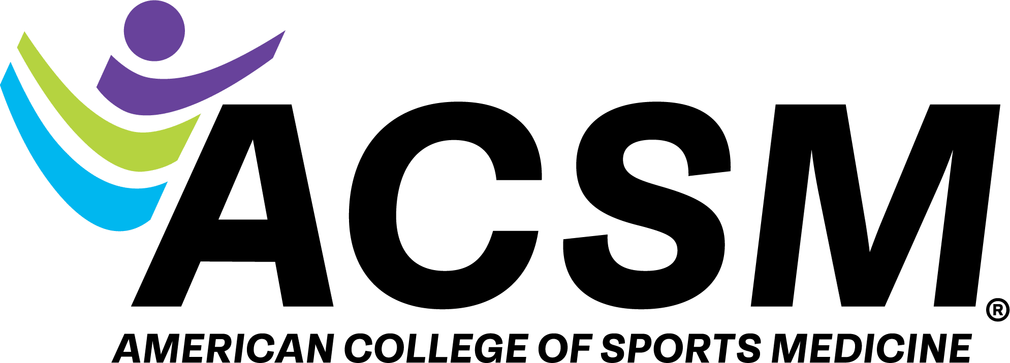 Logo of the American College of Sports Medicine on a green background