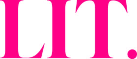 Pink logo with 'LIT' text on a white background