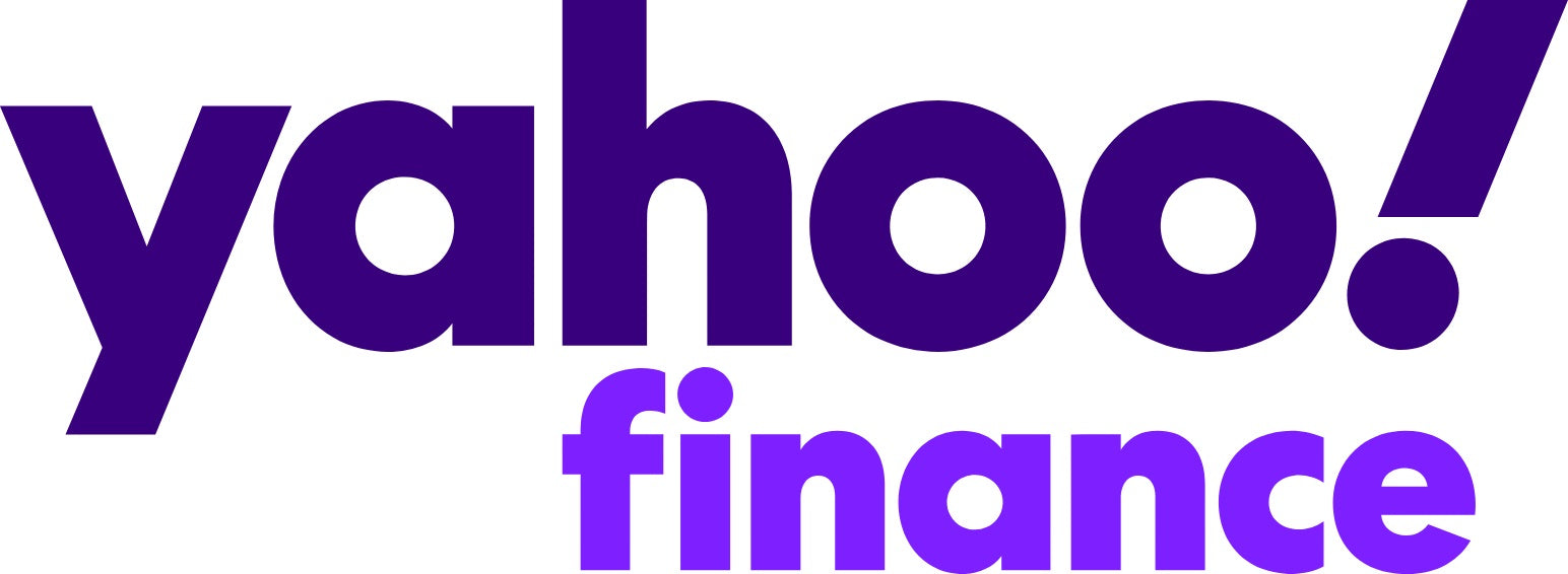 Yahoo Finance logo in purple on a white background