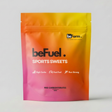 beFuel sports sweets package with gradient color on a white background