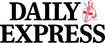 Daily Express logo with black text and red emblem on a white background