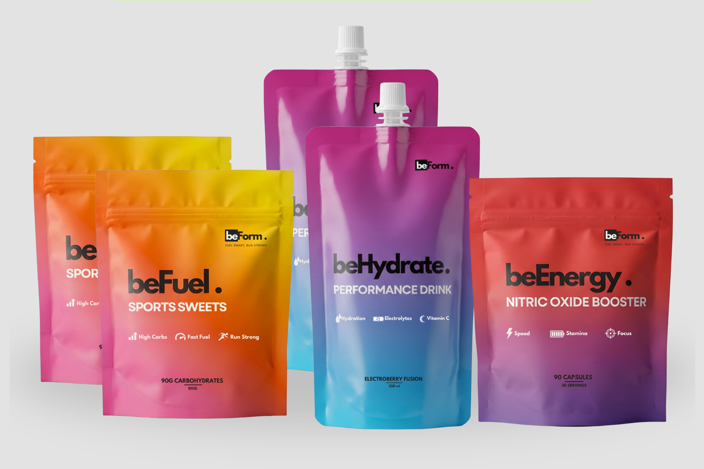 Runner's Training Bundle with colorful packaging on a light gray background